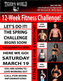 Tiger’s World 12 Week Fitness Challenge Starts March 19th