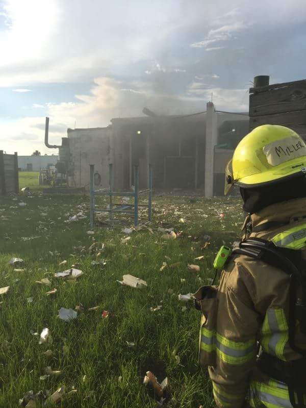 Fire Fighters Respond To Explosion