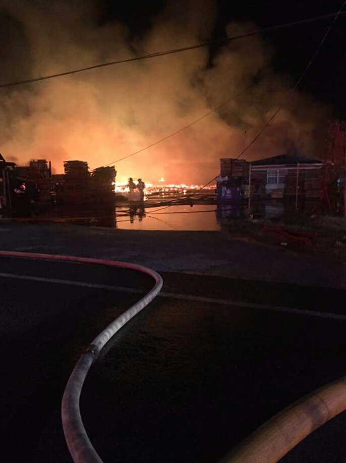 Local Fire Fighters Battle Massive Blaze At Haines City Pallet Company Overnight