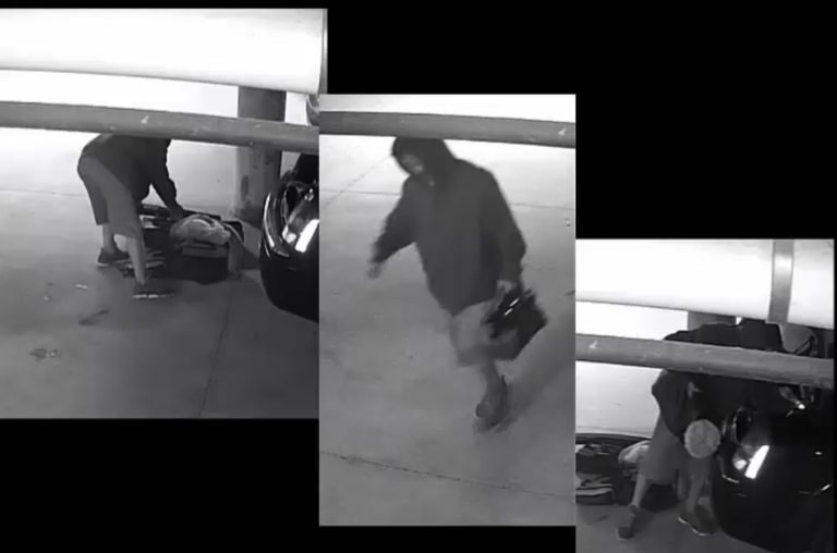 Man Steals So Many Items From Cars In Parking Garage, It Takes Him Three Trips