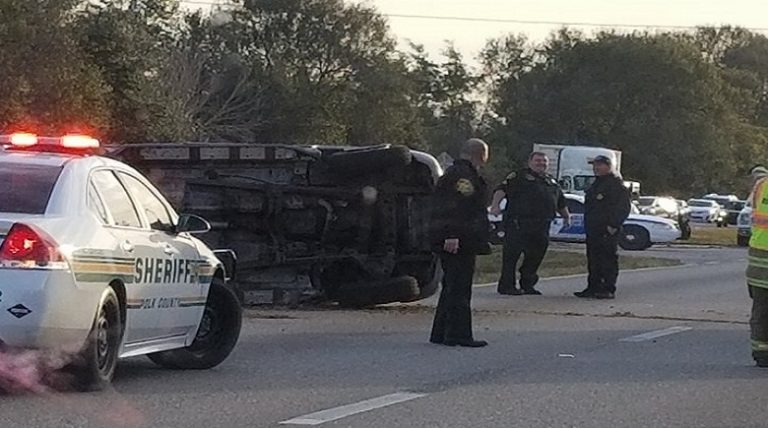 Traffic Alert:  Rollover Accident on SR 60 by Old Bartow Road
