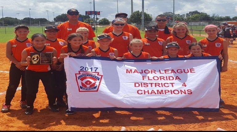 Lake Wales 9/10 Minor Softball All Stars Win District 4 Championship