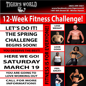 Tiger’s World Body Transformation Challenge Starts March 19th