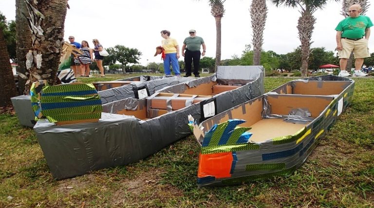 Cardboard Boats Set Sail At 2nd Annual Cardboard Boat Challenge