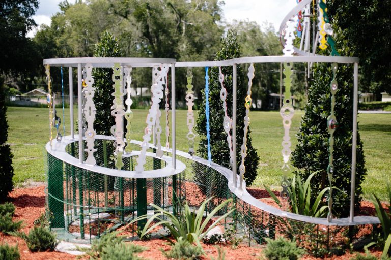 Platform Art, Inc. Sound Sculpture Installed In Harrell Family Sensory Garden At Bonnet Springs