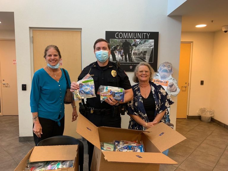 Citizens Drop Off Goodie Bags At Winter Haven Police Department