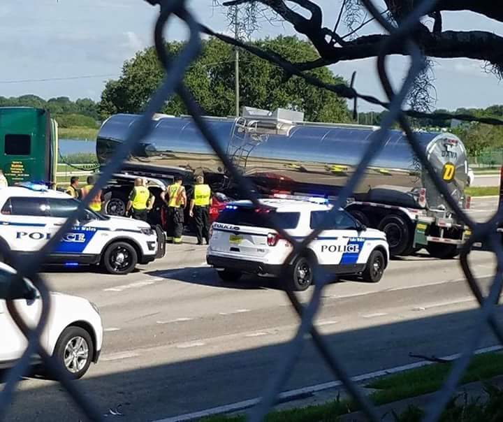 Vehicle Drives Under Semi On Hwy 27 In Lake Wales