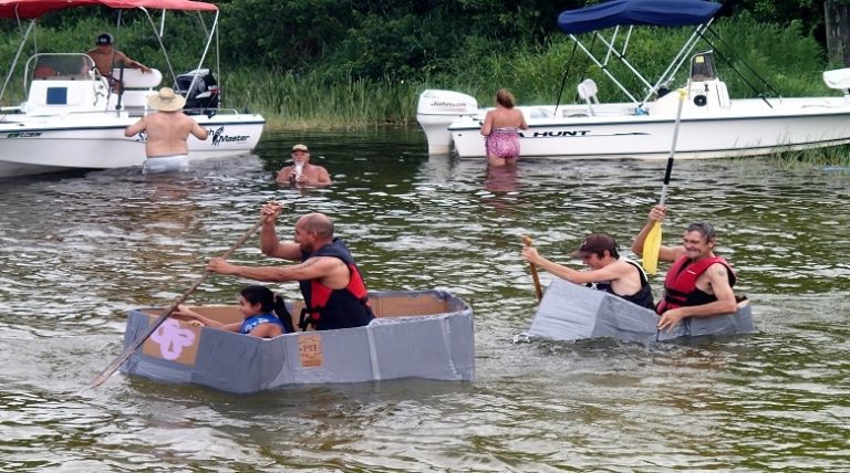 Winning Boat Broke All-Time Record At Frostproof Lake Day Cardboard Boat Race