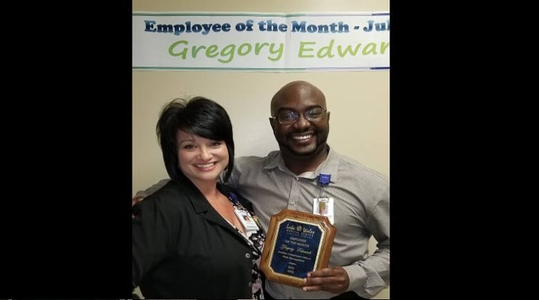 EDWARDS NAMED EMPLOYEE OF MONTH AT LAKE WALES MEDICAL CENTER