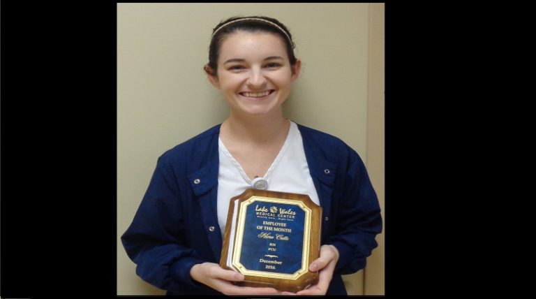 Kiera Cutts Named Employee of the Month at Lake Wales Medical Center