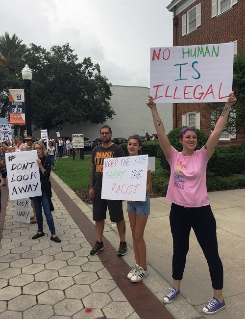 “No Kids In Cages” Activists Say At Lights For Liberty Rally In Lakeland