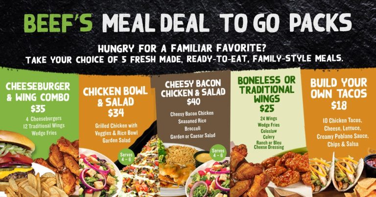 Beef O’Brady’s Offers Customers Convenience With New To-Go Meal Deals And Grocery Items