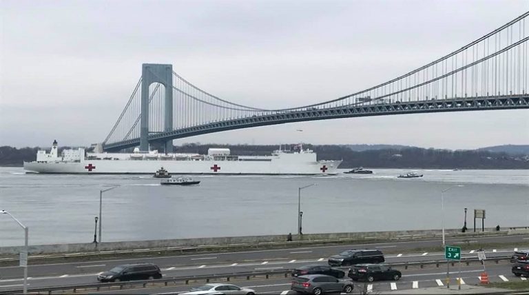 Polk County Native Witnesses U.S. Navy Hospital Ship “The Comfort” As it Passes By Fort Hamilton Army Heading to Dock in Manhattan