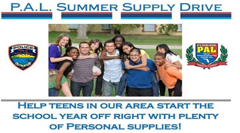 Winter Haven Police Athletic League P.A.L. Student Personal Supply Drive This Saturday