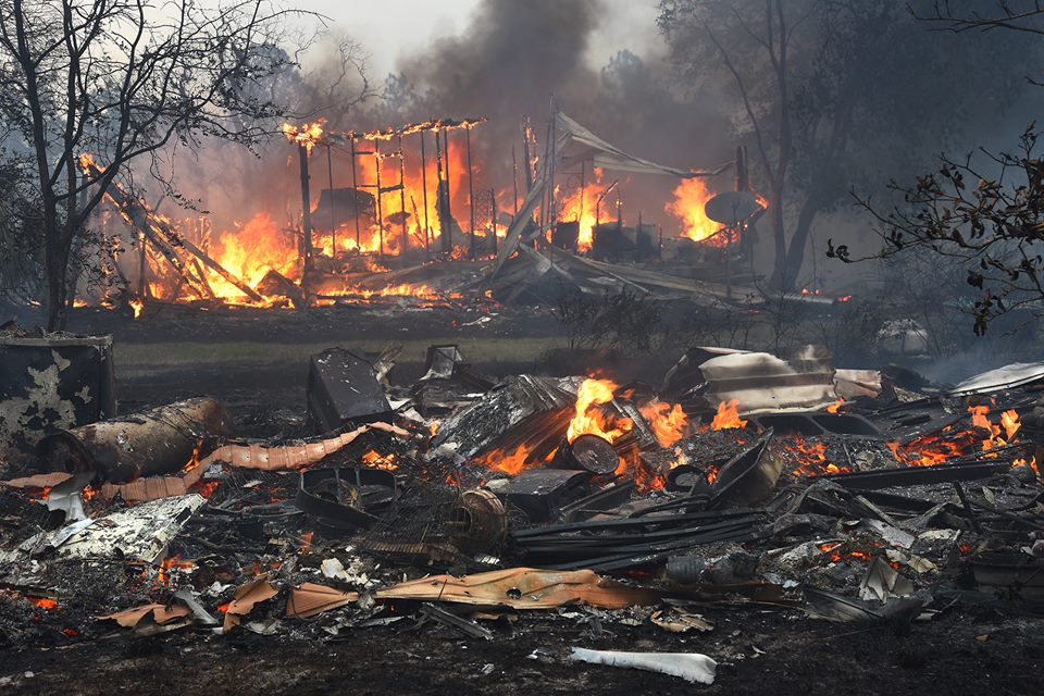 Indian Lake Estates Fire (photo courtesy of the PCFR)