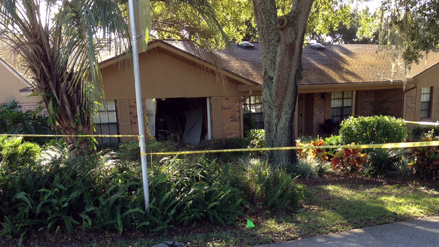 Truck Crash's Into Lakeland Home Killing 73 Yr. Old Woman (PCSO Photo)