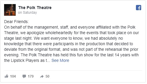 Polk Theater In Lakeland Defending Itself After Friday’s Show Depicted Mock Assassination Of President Donald Trump