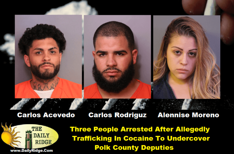 Three People  Arrested After Allegedly Trafficking In Cocaine To Undercover Polk County Deputies