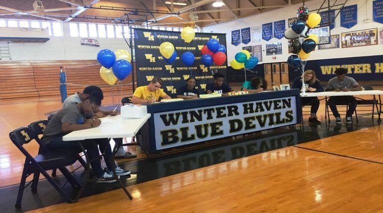 Eight Winter Haven High School Athletes Sign College Letters Of Intent At Signing Ceremony