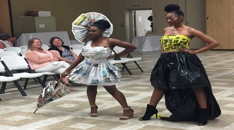 Guess What Material This Fashion Designer Used To Create Her Dresses For Walk For Life