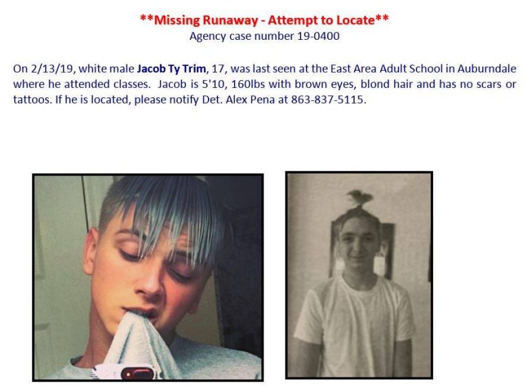 Help Auburndale Police Find Missing Runaway Teen