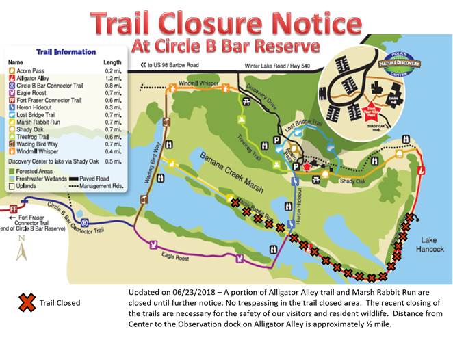 Circle B Bar Reserve – Trail Closure