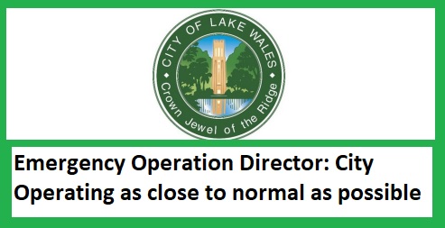 Emergency Operations Director: City operating as close to normal as possible