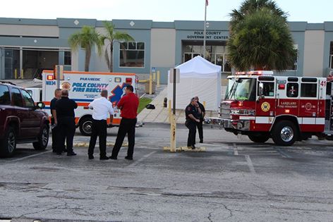 Approximately 16 people were exposed to an unknown substance in the Lakeland Polk County Government Center