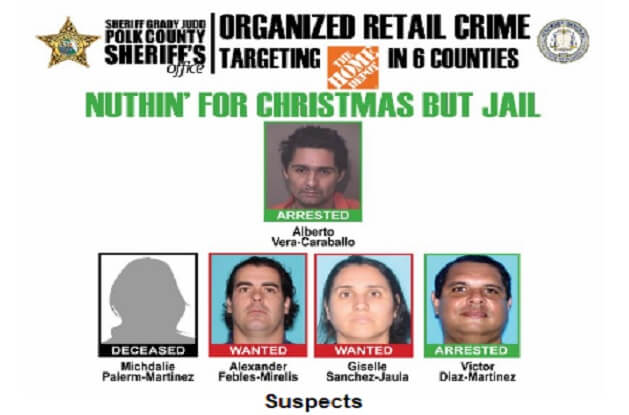 Four Arrested in Retal Theft Ring Targeting Home Depot in 6 Counties