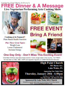 Celebrity Chef Mark Anthony’s Free Dinner and a Message