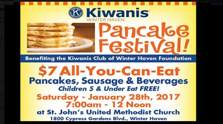 Kiwanis Pancake Festival Saturday January 28th