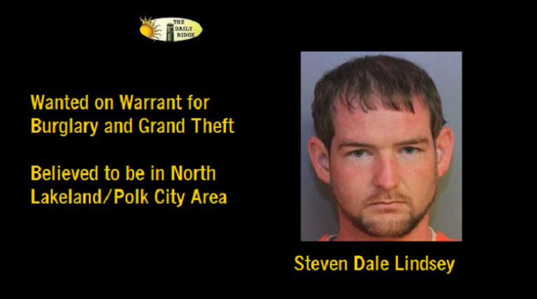 Steven Dale Lindsey WANTED on a Warrant for Burglary and Grand Theft