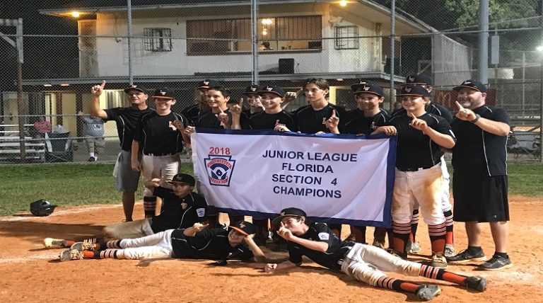 Lake Wales Little League Junior Baseball All Stars Team Advanced to The State Tournament