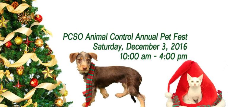 PCSO Animal Control Annual Pet Fest Set for December 3, 2016