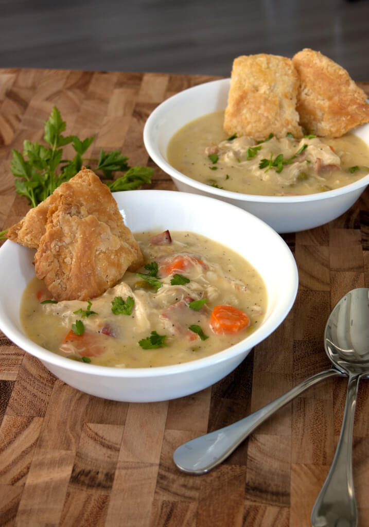 Cooking on the Ridge:  Chicken Pot Pie Soup