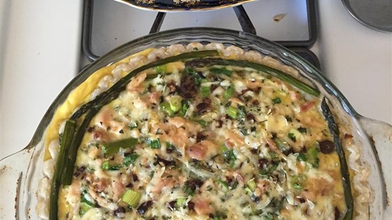 Cooking on the Ridge: Asparagus Chicken Quiche