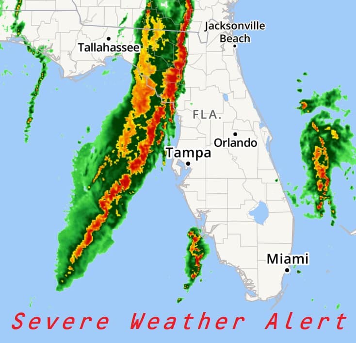 Tornado Watch in Effect for Central Florida Until 4 PM