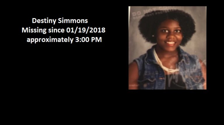 UPDATE:  Missing Teen Destiny Simmons Located safe and is Being Reunited with her Family