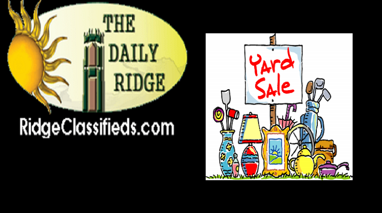 Check RidgeClassifieds.com for your local Yard Sales!