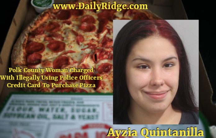 Polk County Woman Charged With Illegally Using A Police Officers Stolen Credit Card Number To Order Papa John’s Pizza.