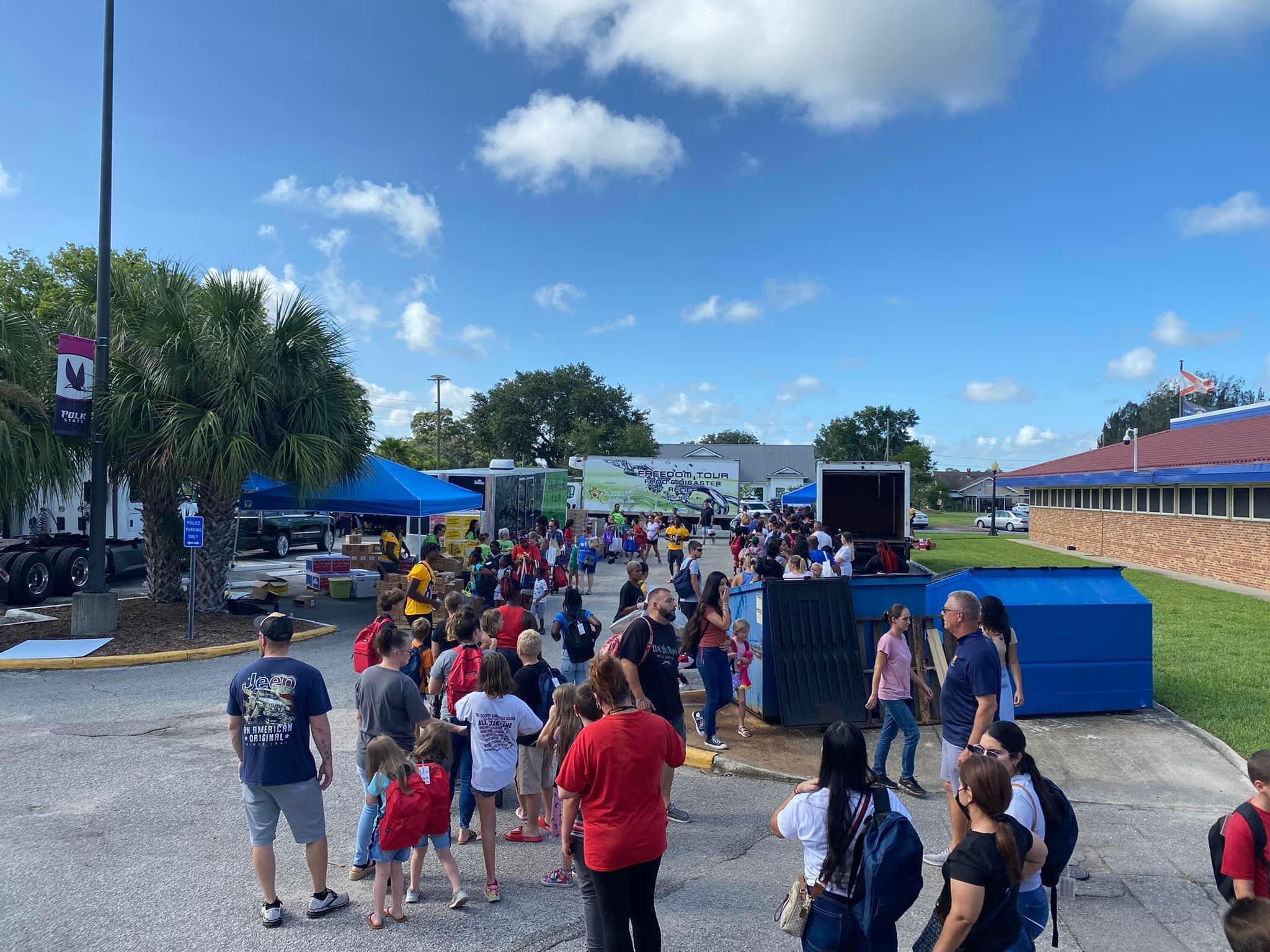 Alliance students stock up at annual backpack giveaway