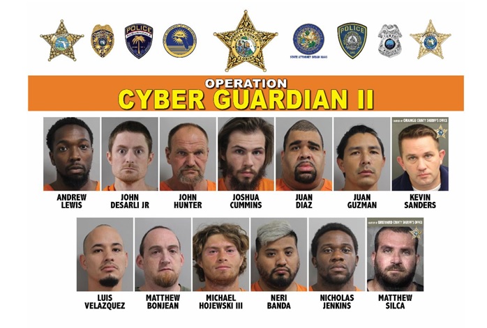 Thirteen Suspects Arrested During Undercover Operation Focusing on Online Solicitation of Minors