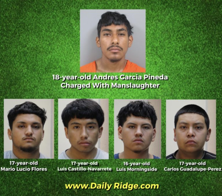 Five Mulberry teens arrested during a manslaughter investigation