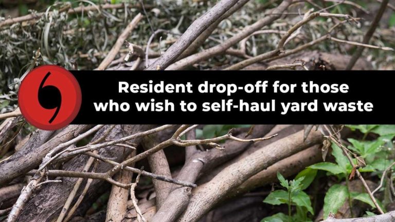 Resident Drop-Off Locations Available For Self-Haul Yard Waste