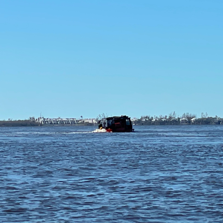 AT&T Deploys Amphibious Vehicle To Set Up Temporarily Cell Towers On Sanibel Island