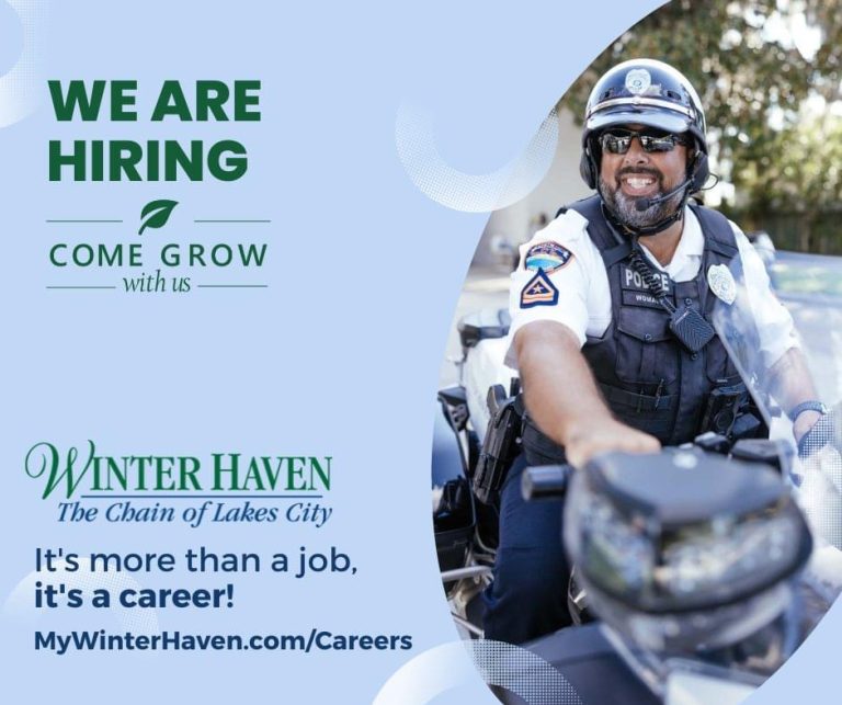 New Job Opportunities Available In Winter Haven Including Police Officer And Fire Fighter