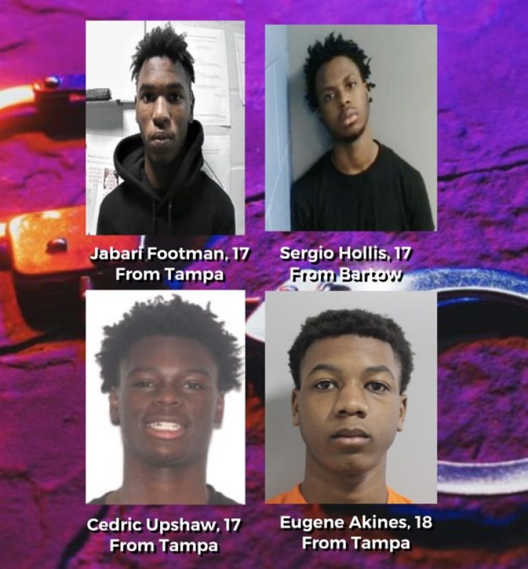 Three 17 Yr Old’s and One 18 Yr Old Busted In Mulberry For Grand Theft Of Motor Vehicles & Burglaries