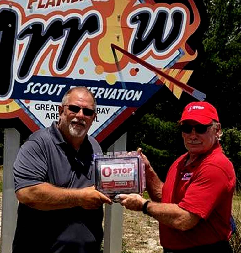 Flaming Arrow Scout Reservation Receives Life Saving STOP THE BLEED Kit