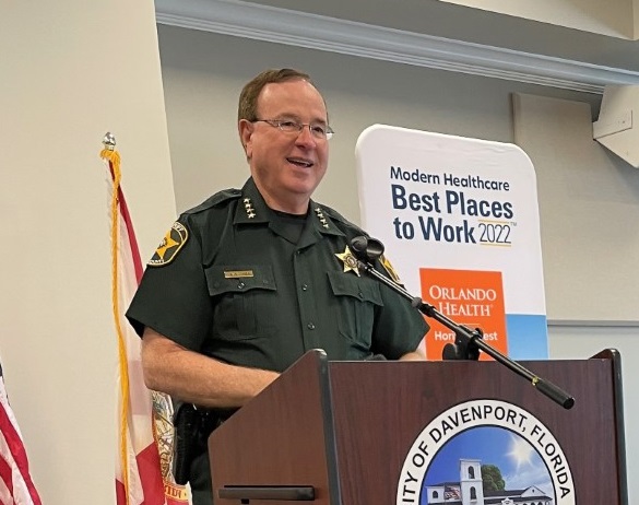 Sheriff Grady Judd Boasts of 51-Year-Low Crime Rate at Chamber Luncheon
