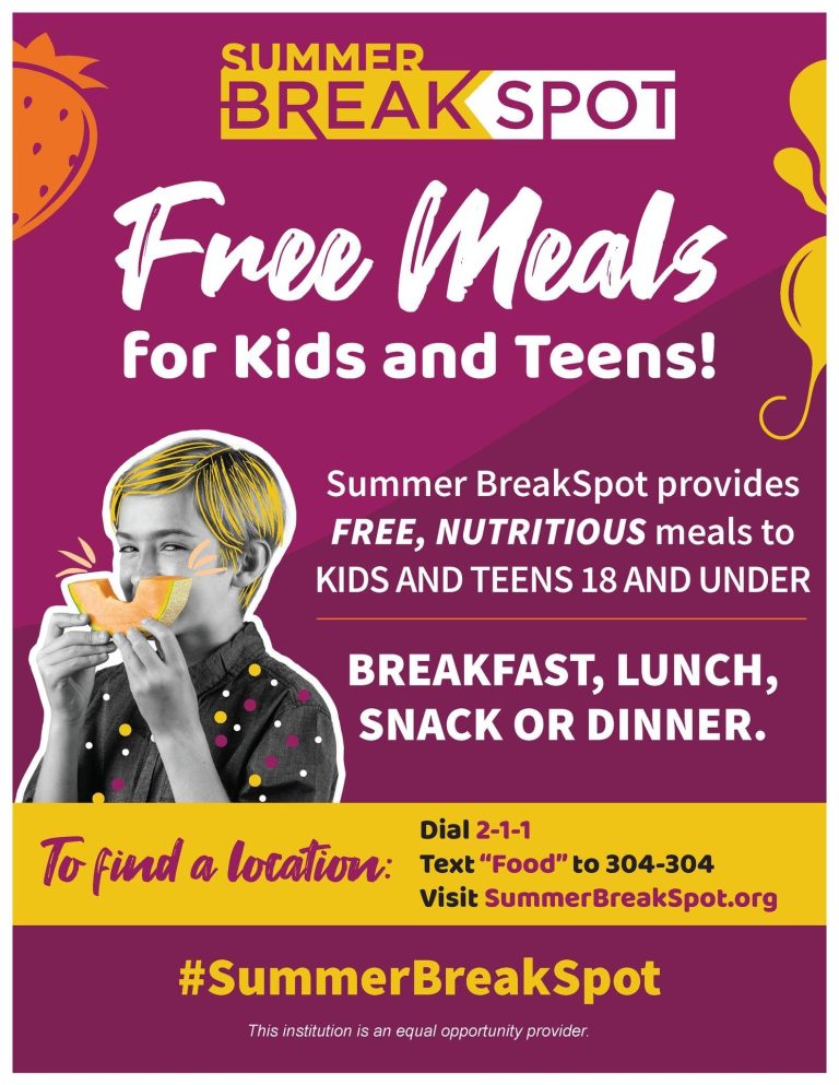 Summer BreakSpot Providing Free, Nutritious Meals For Kids And Teens Under 18